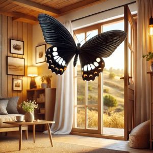 Bướm đen bay vào nhà