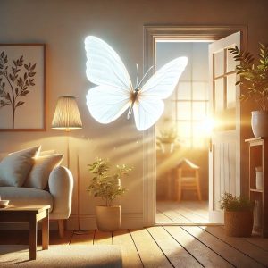 Bướm trắng bay vào nhà