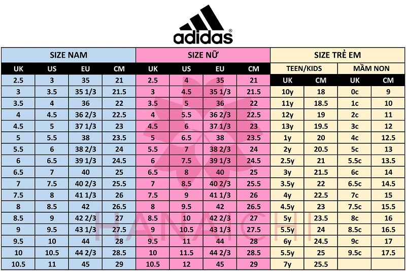 Cách chọn size áo Adidas