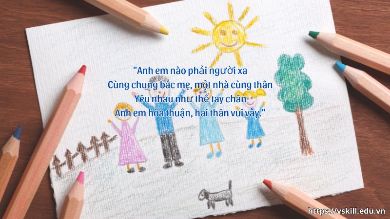 Giải thích nghĩa đen của bài ca dao “Anh em nào phải người xa”