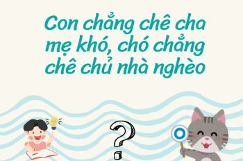 Nghĩa câu tục ngữ Con chẳng chê cha mẹ khó, chó chẳng chê chủ nhà nghèo