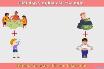 Giải đáp ý nghĩa câu tục ngữ Đời cha ăn mặn, đời con khát nước